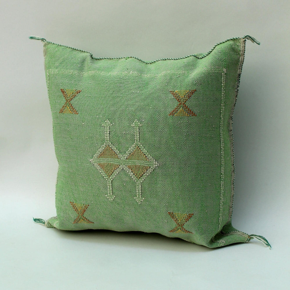 Green Pillows silk All sizes ,Pillow Cactus Silk, Green Lumbar Cushion Handmade Silk Decorative Pillow, M - product image 4
