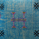 Handmade Moroccan Cactus Silk Pillow, Blue Embroidered Lumbar Cushion - product image 10