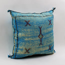 Sky Blue Pillows silk All sizes ,Pillow Cactus Silk, BlueLumbar Cushion Handmade Silk Decorative Pillow - product image 5