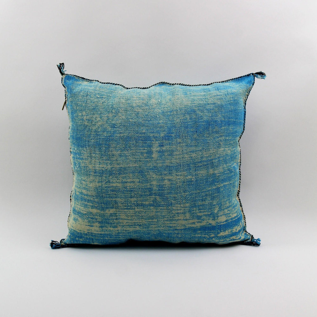 Sky Blue Pillows silk All sizes ,Pillow Cactus Silk, BlueLumbar Cushion Handmade Silk Decorative Pillow - product image 8