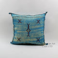 Sky Blue Pillows silk All sizes ,Pillow Cactus Silk, BlueLumbar Cushion Handmade Silk Decorative Pillow - product image 1