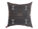 Brown silk pillow, Moroccan Sabra cushion, handmade cactus silk pillow, Berber Sabra cushion, Pillow Thro - product image 5