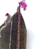 Brown silk pillow, Moroccan Sabra cushion, handmade cactus silk pillow, Berber Sabra cushion, Pillow Thro - product image 9