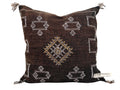 Brown Pillows silk All sizes ,Pillow Cactus Silk, Moroccan Lumbar Cushion Handmade Silk Decorative Pillow - product image 1