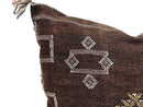 Brown Pillows silk All sizes ,Pillow Cactus Silk, Moroccan Lumbar Cushion Handmade Silk Decorative Pillow - product image 3