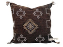 Brown Pillows silk All sizes ,Pillow Cactus Silk, Moroccan Lumbar Cushion Handmade Silk Decorative Pillow - product image 9