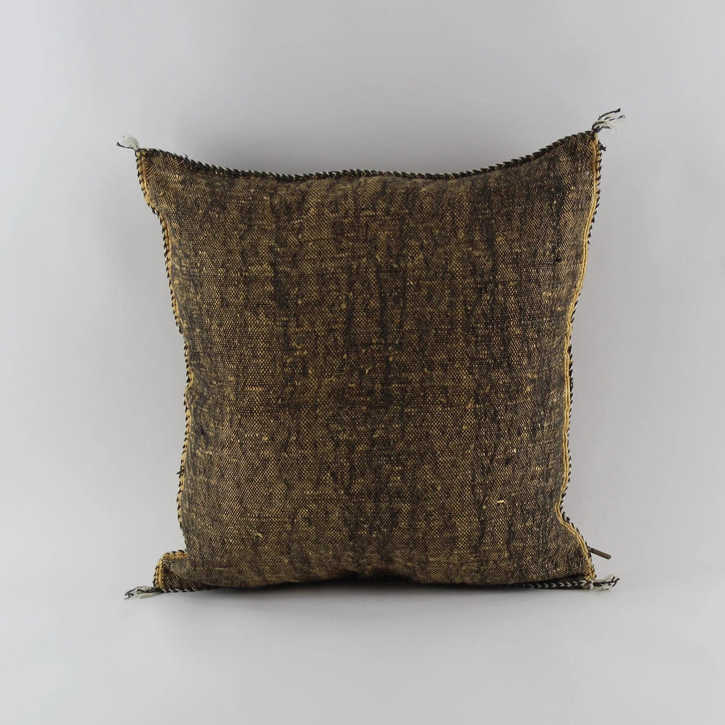 Brown Cactus silk pillow, Moroccan Sabra cushion, cactus silk pillow, Berber Sabra cushion, Pillow Throw - product image 4