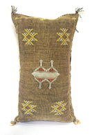 Brown silk pillow, Moroccan Sabra cushion, handmade cactus silk pillow, Berber Sabra cushion, Pillow Thro - product image 4