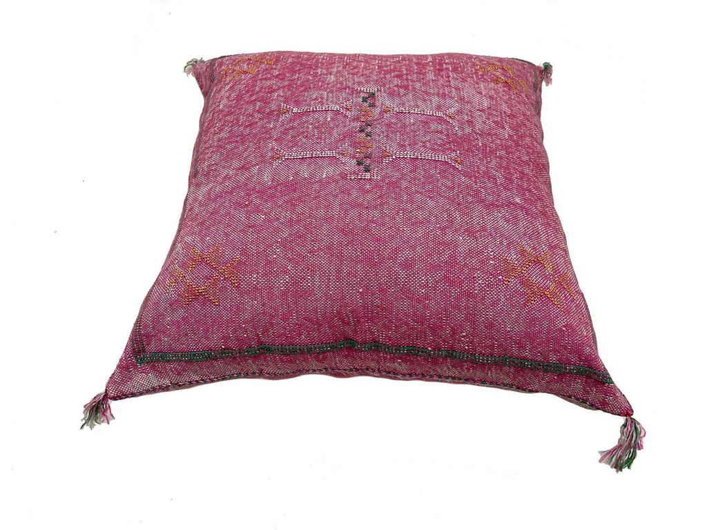 Washed Purple Pillows silk - Cactus Silk Pillow - Lumbar Cushion Handmade- Cactus Silk - Decorative Pillo - product image 4