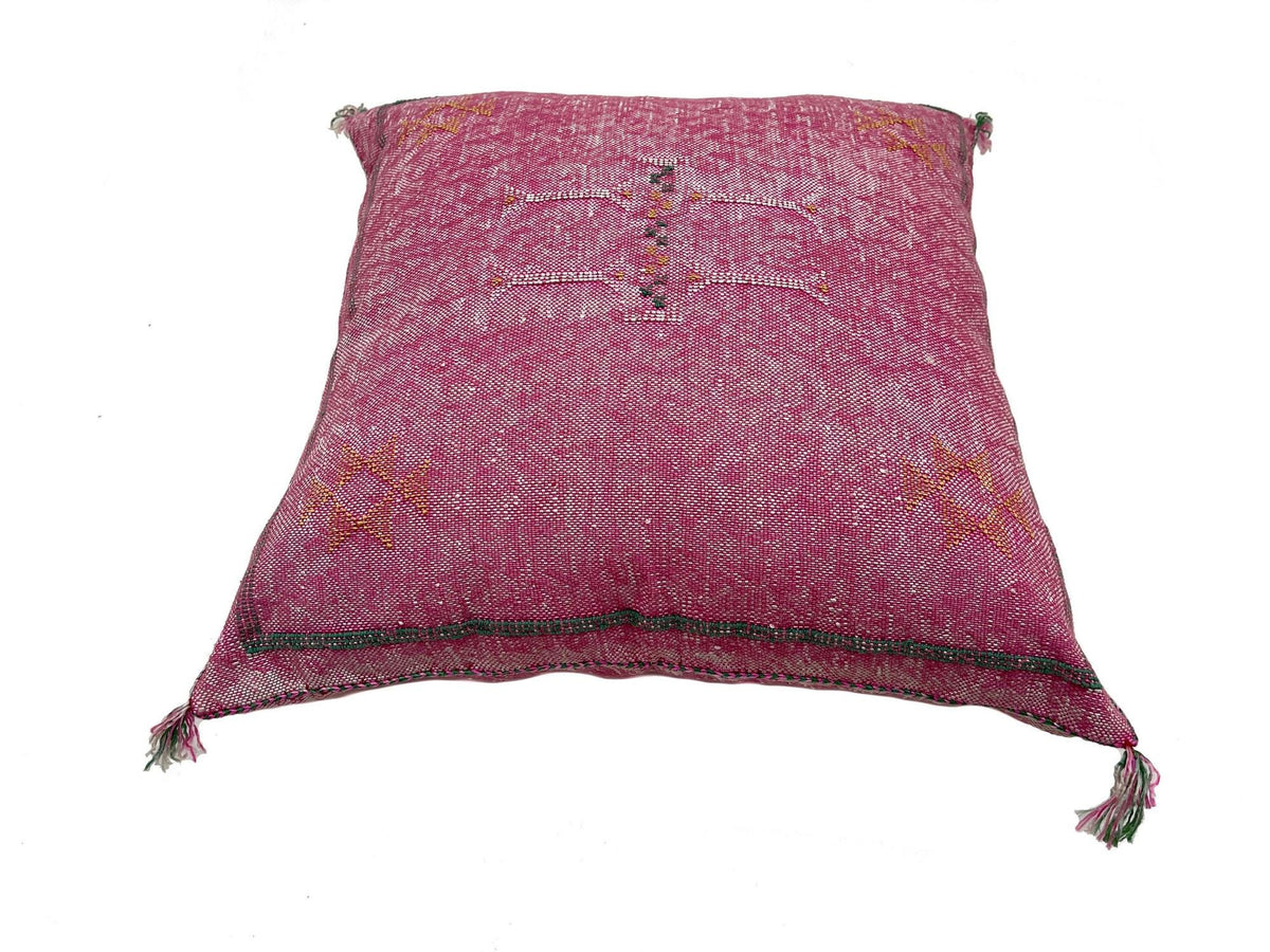 Washed Purple Pillows silk - Cactus Silk Pillow - Lumbar Cushion Handmade- Cactus Silk - Decorative Pillo - product image 4
