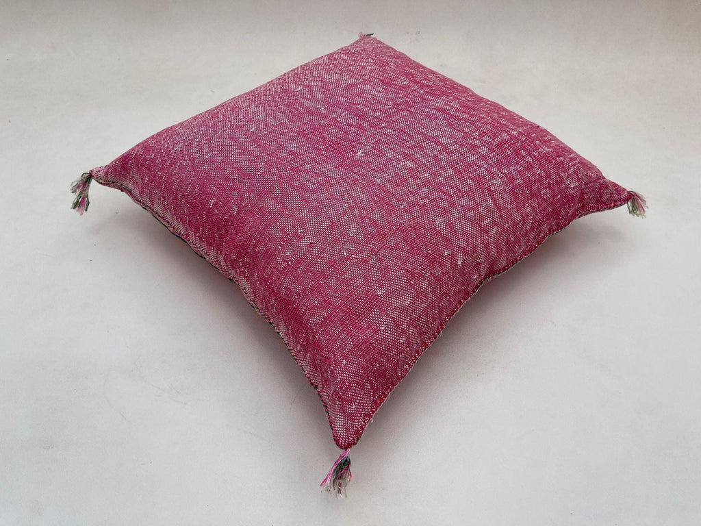 Washed Purple Pillows silk - Cactus Silk Pillow - Lumbar Cushion Handmade- Cactus Silk - Decorative Pillo - product image 5