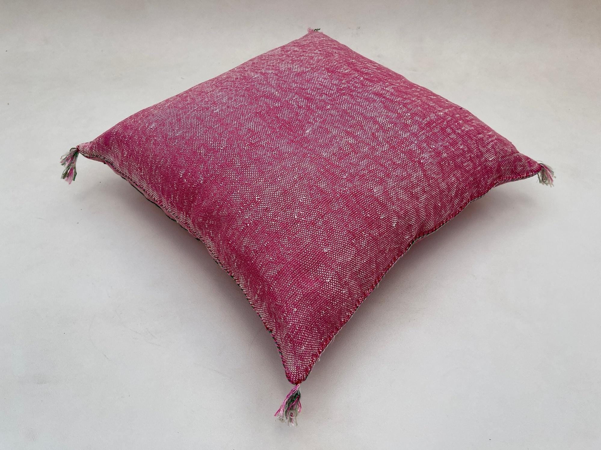 Washed Purple Pillows silk - Cactus Silk Pillow - Lumbar Cushion Handmade- Cactus Silk - Decorative Pillo - product image 5