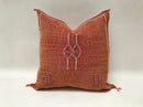 Orange Pillows silk 20x20 ,aka Cactus Silk pillow , Lumbar Cushion Handmade Cactus Silk Pillow, Moroccan - product image 8