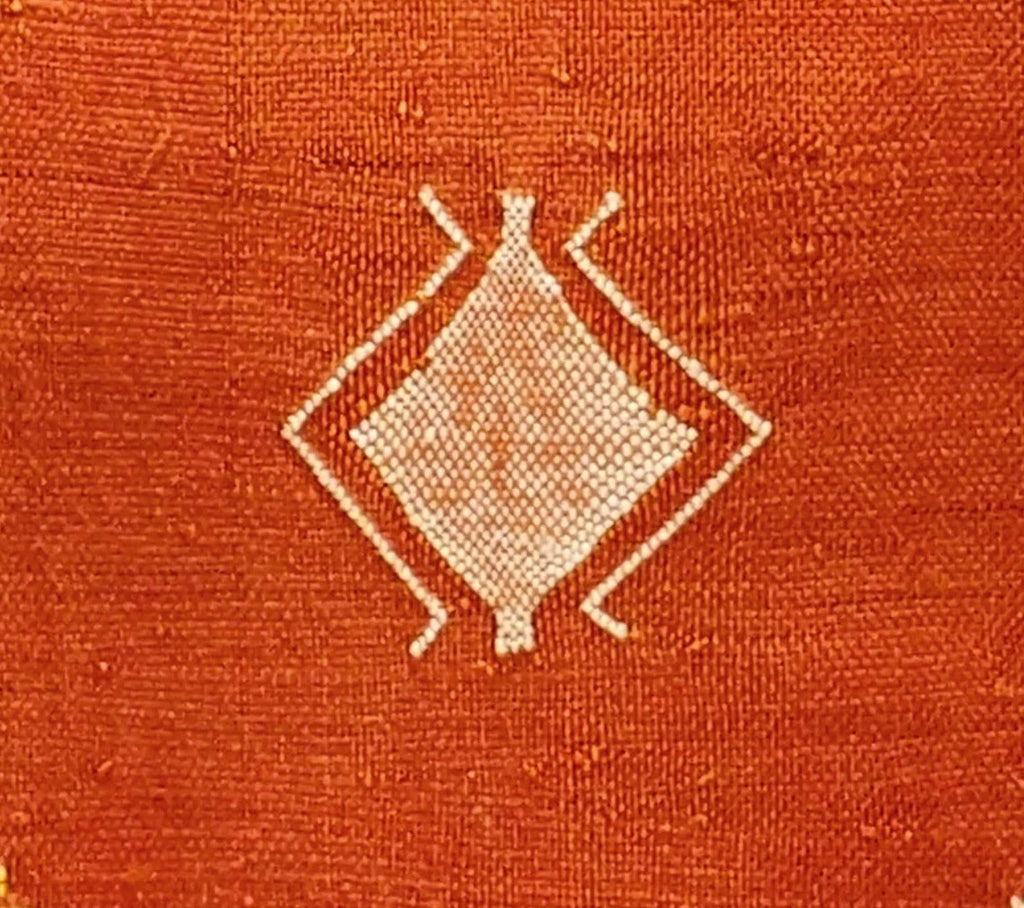 Orange Pillows silk 20x20 ,aka Cactus Silk pillow , Lumbar Cushion Handmade Cactus Silk Pillow, Moroccan - product image 10