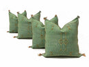 Green silk pillow, Moroccan Sabra cushion, handmade cactus silk pillow, Berber Sabra cushion, Pillow Thro - product image 8