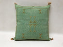 Green silk pillow, Moroccan Sabra cushion, handmade cactus silk pillow, Berber Sabra cushion, Pillow Thro - product image 10