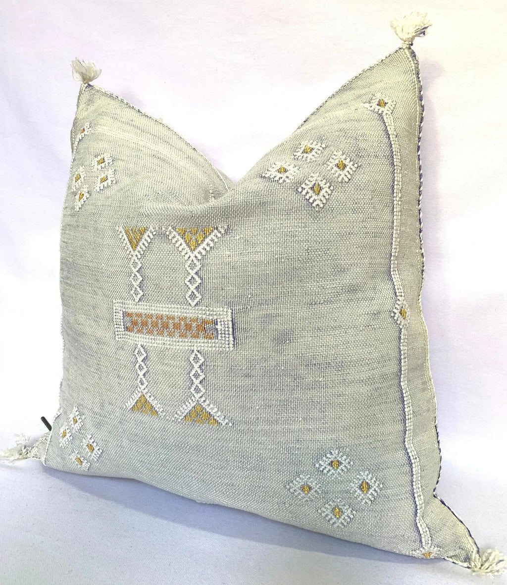 Gray Moroccan Cactus Silk Pillow ALL SIZES - product image 3