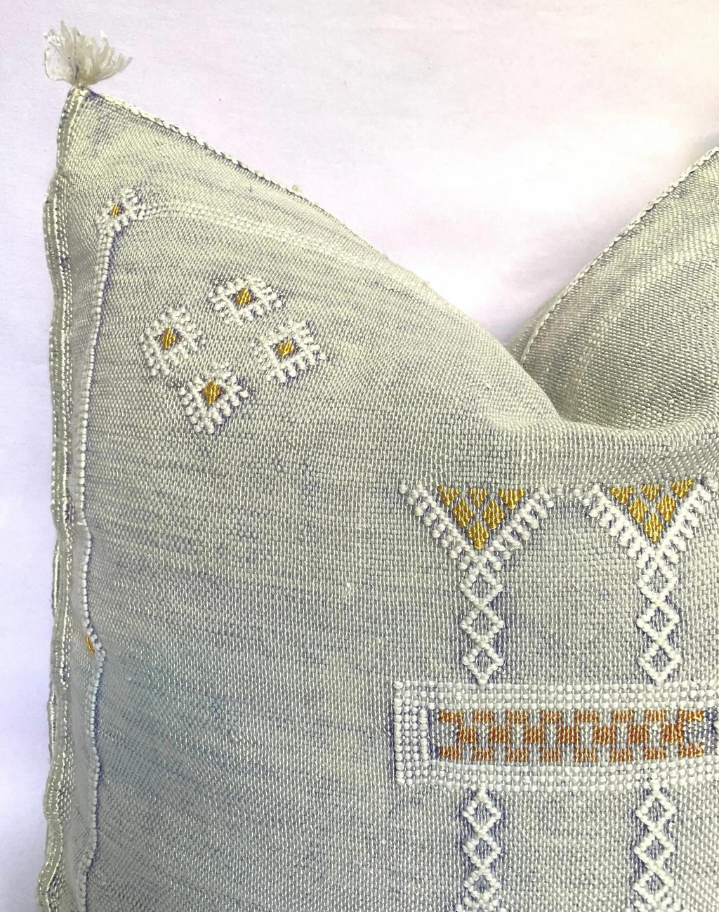 Gray Moroccan Cactus Silk Pillow ALL SIZES - product image 4