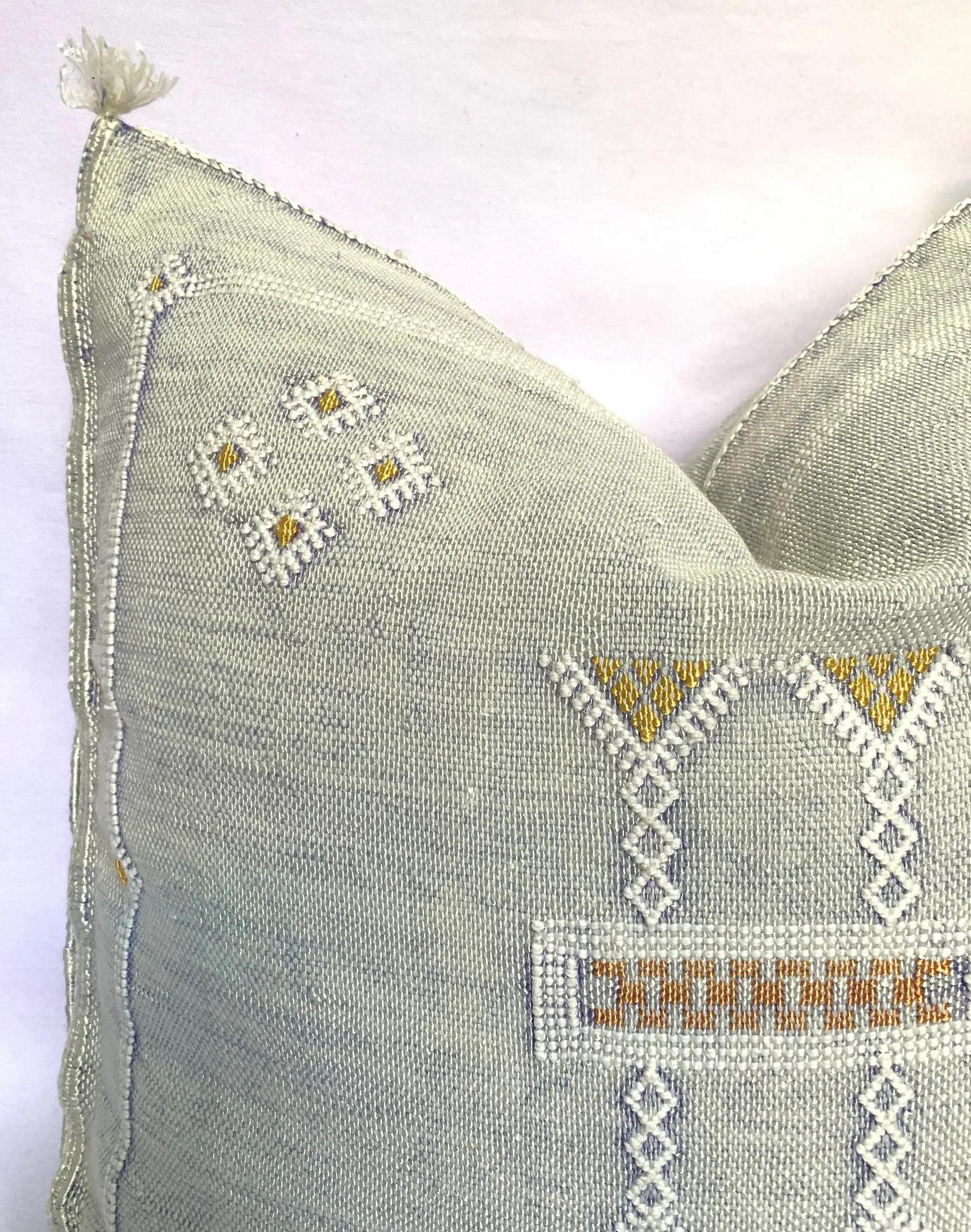 Gray Moroccan Cactus Silk Pillow ALL SIZES - product image 8