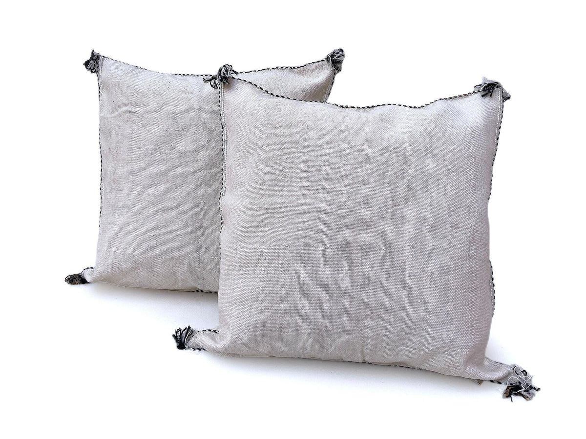 White Pillows silk All sizes ,Pillow Cactus Silk, White Lumbar Cushion Handmade Silk Decorative Pillow, M - product image 9