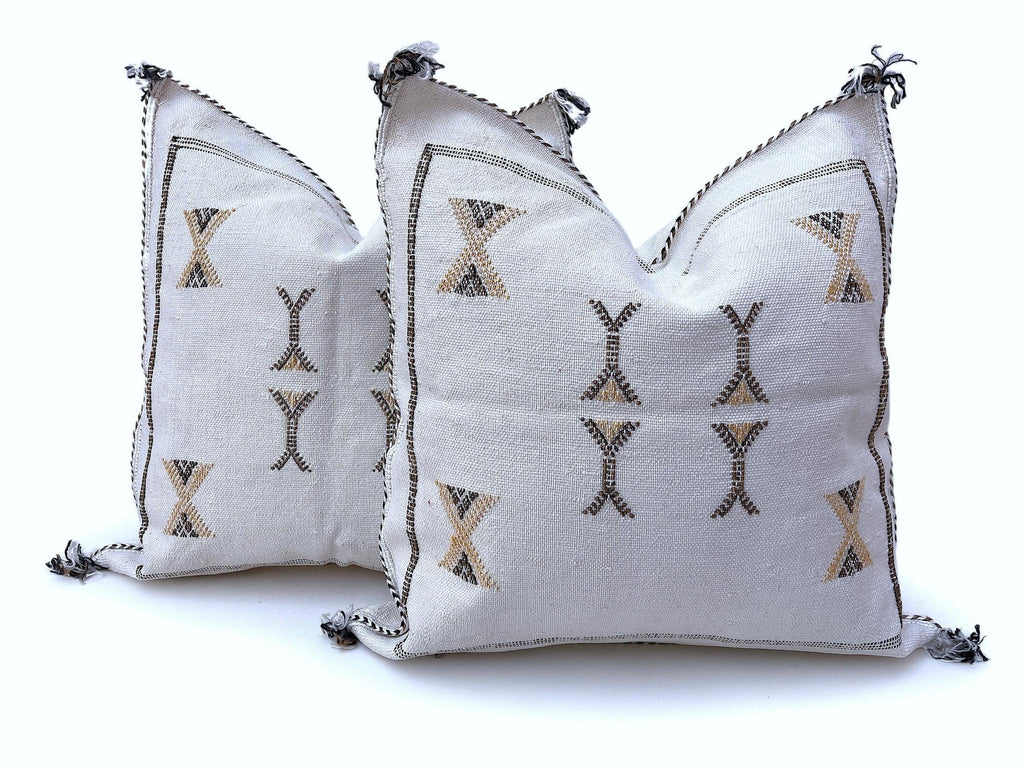 White Pillows silk All sizes ,Pillow Cactus Silk, White Lumbar Cushion Handmade Silk Decorative Pillow, M - product image 10