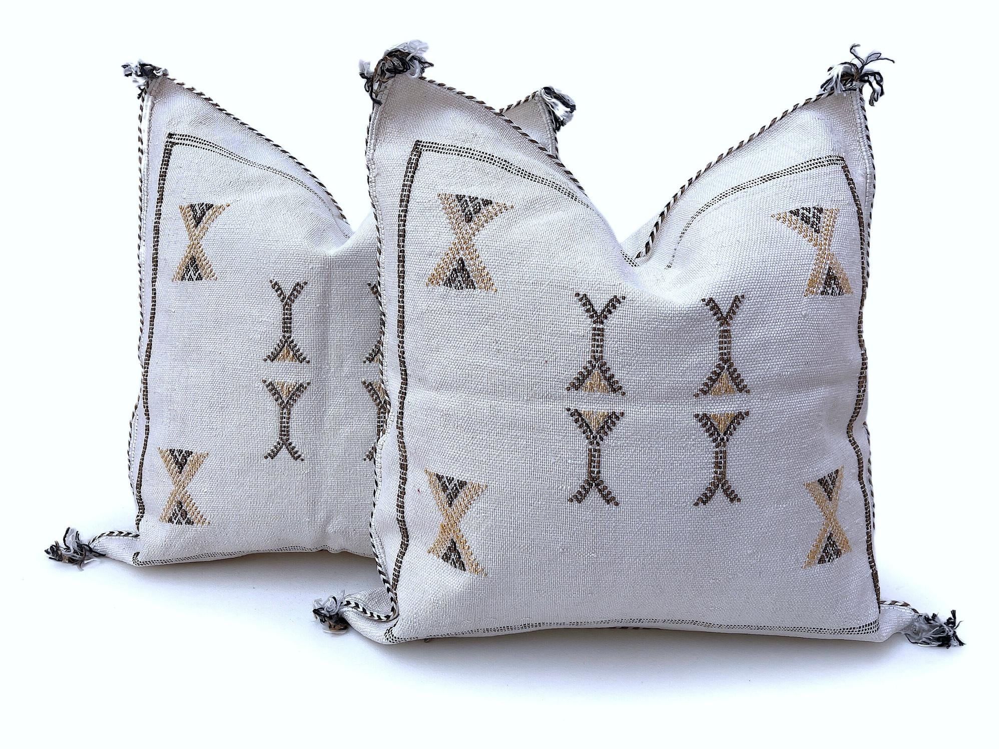 White Pillows silk All sizes ,Pillow Cactus Silk, White Lumbar Cushion Handmade Silk Decorative Pillow, M - product image 10