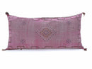 Pink Pillows silk 20x40,Pillow Cactus Silk, White Lumbar Cushion Handmade Cactus Silk Decorative Pillow - product image 4