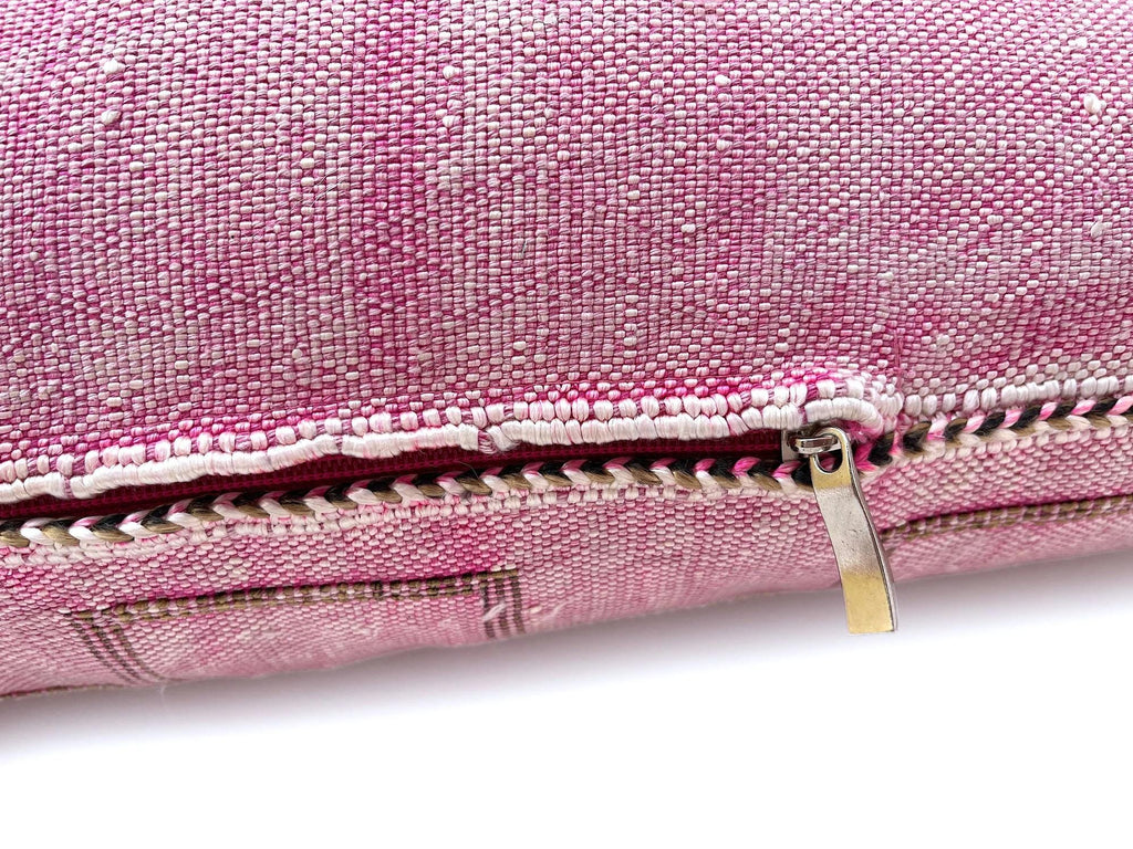 Pink Pillows silk 20x40,Pillow Cactus Silk, White Lumbar Cushion Handmade Cactus Silk Decorative Pillow - product image 10