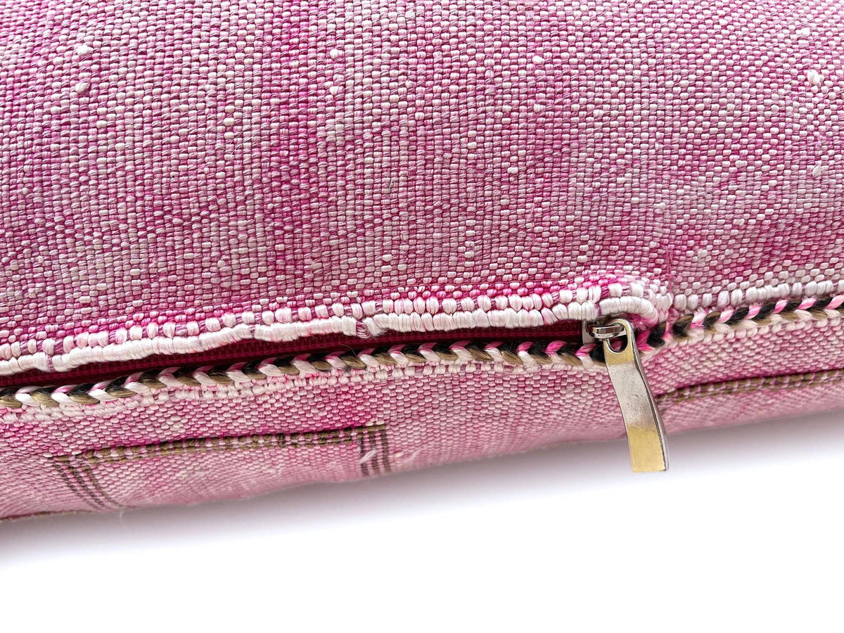 Pink Pillows silk 20x40,Pillow Cactus Silk, White Lumbar Cushion Handmade Cactus Silk Decorative Pillow - product image 10