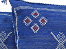 Blue Pillows silk All sizes ,Pillow Cactus Silk, Lumbar Cushion Handmade Silk Decorative Pillow, Moroccan - product image 9
