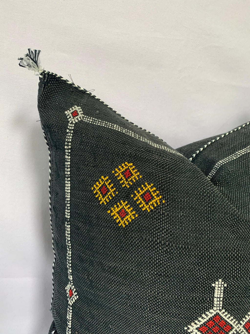 Black Pillows silk All sizes , Sabra Cactus Pillow Silk,  Lumbar Cushion Handmade Silk Decorative Pillow - product image 3