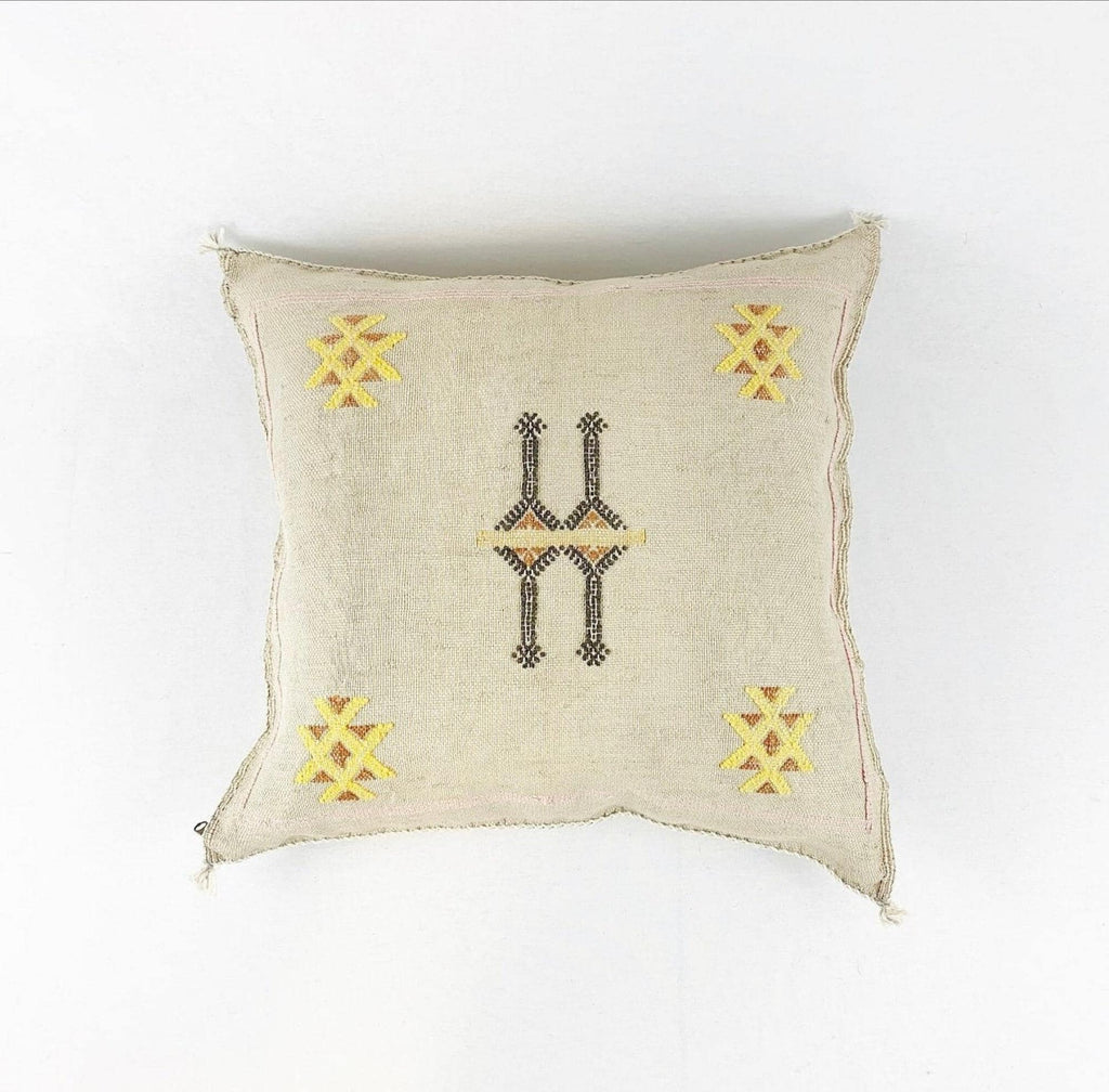 Beige Pillows silk All Sizes - Moroccan Cactus Silk pillow - pillow Cactus Silk - Throw pillow case, Lumb - product image 2
