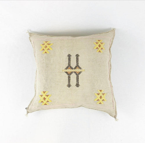 Beige Pillows silk All Sizes - Moroccan Cactus Silk pillow - pillow Cactus Silk - Throw pillow case, Lumb - product image 2