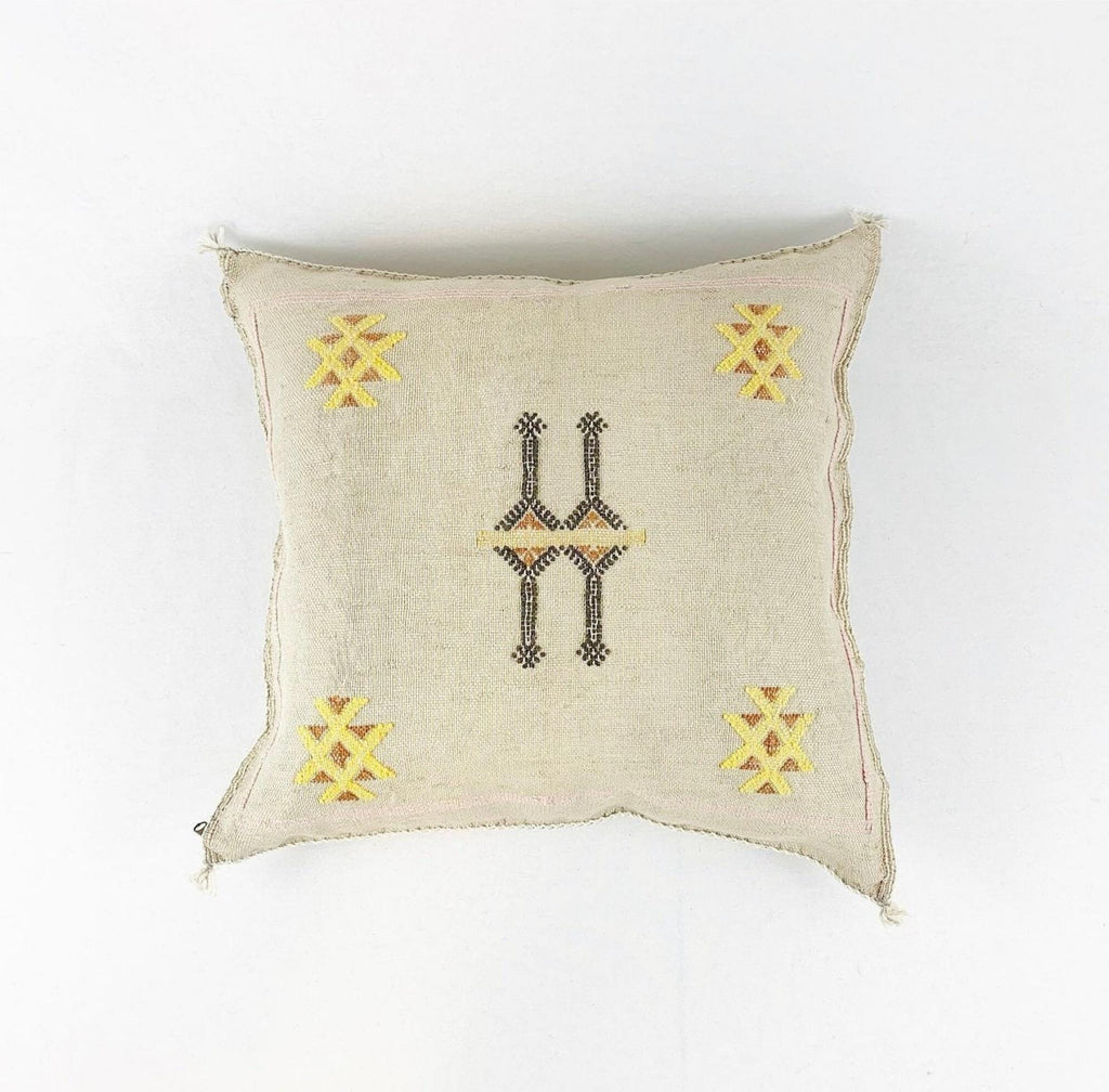 Beige Pillows silk All Sizes - Moroccan Cactus Silk pillow - pillow Cactus Silk - Throw pillow case, Lumb - product image 10
