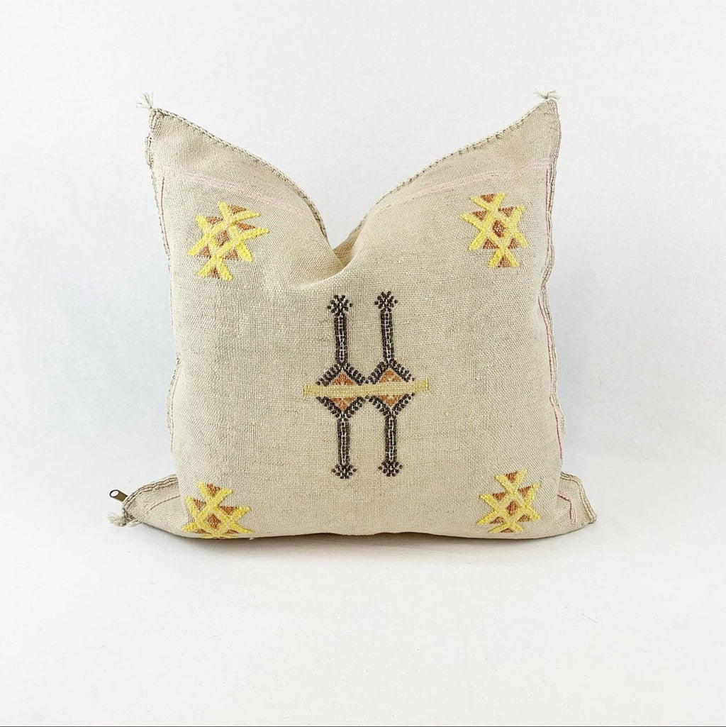 Beige Pillows silk All Sizes - Moroccan Cactus Silk pillow - pillow Cactus Silk - Throw pillow case, Lumb - product image 8