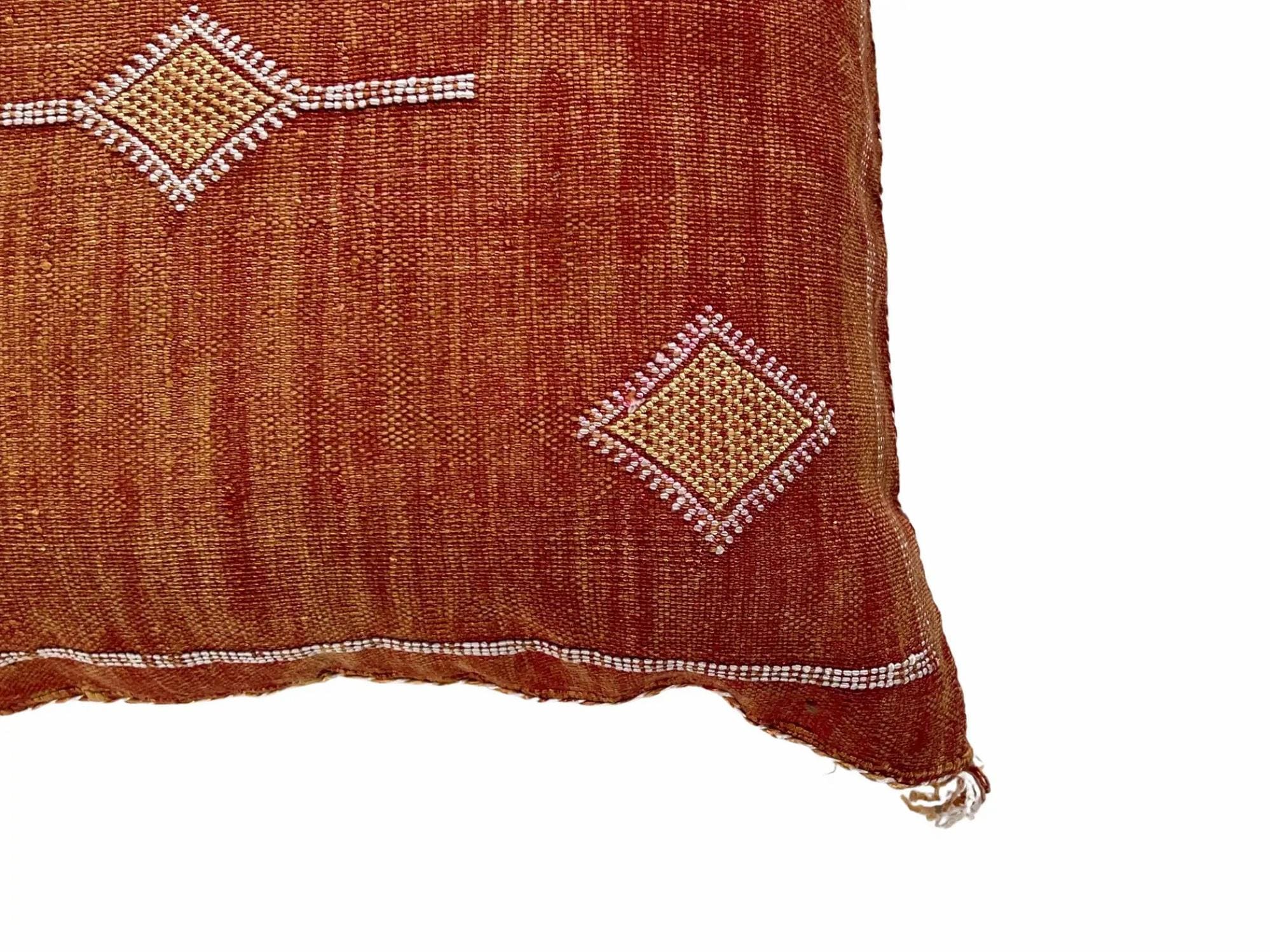 Orange Moroccan Cactus Silk Pillow ALL SIZES - product image 4