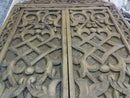 Hand-Carved Moroccan Wooden Mirror Frame with Shutters, Riad Wall Decor
